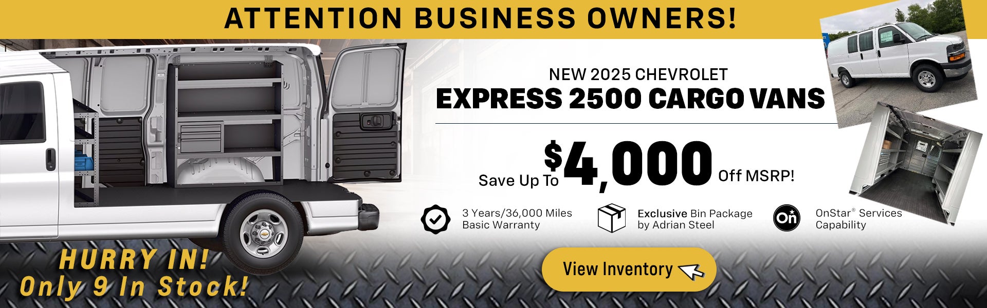 New 2025 Chevrolet Express 2500 Cargo Vans